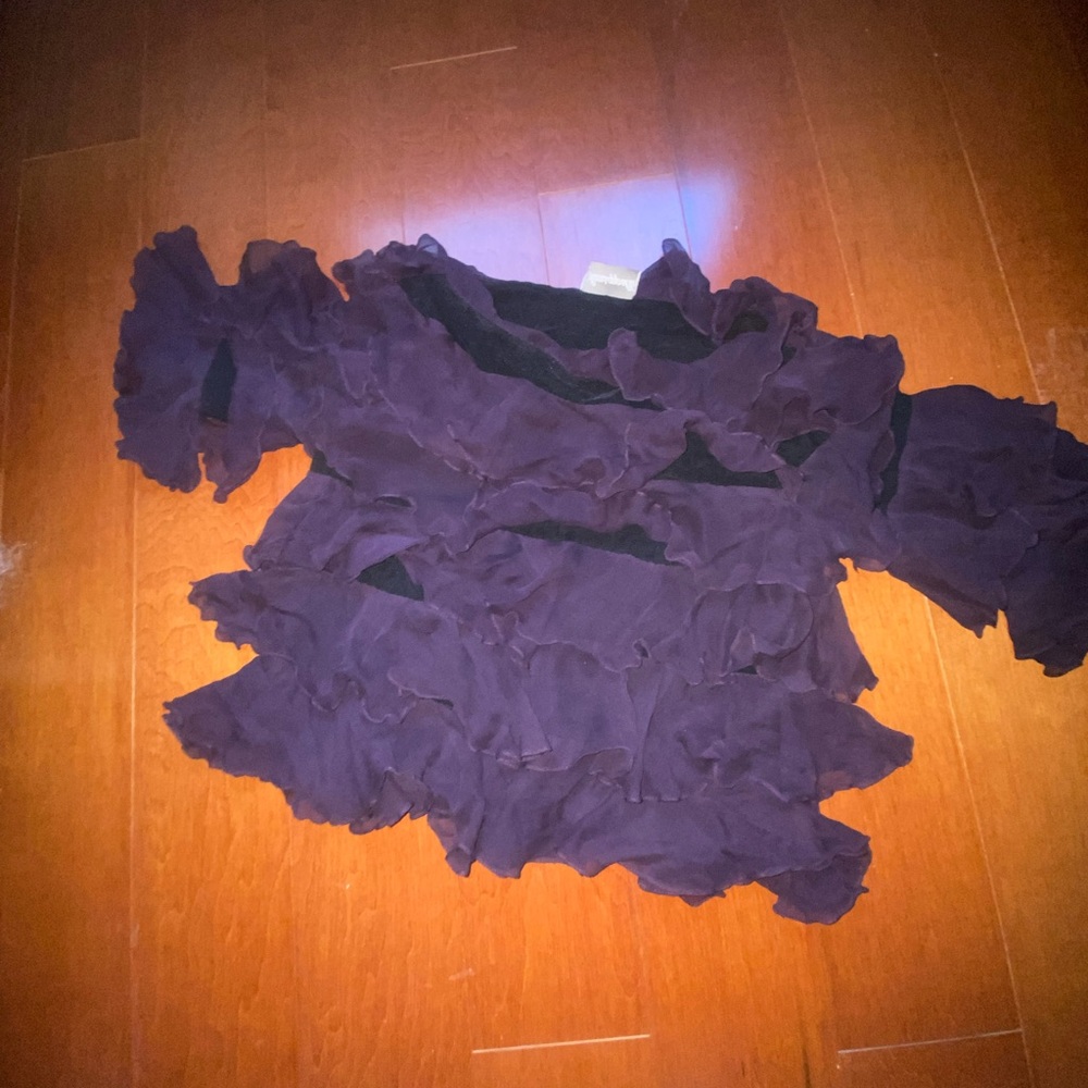 Ruffled Purple Blouse